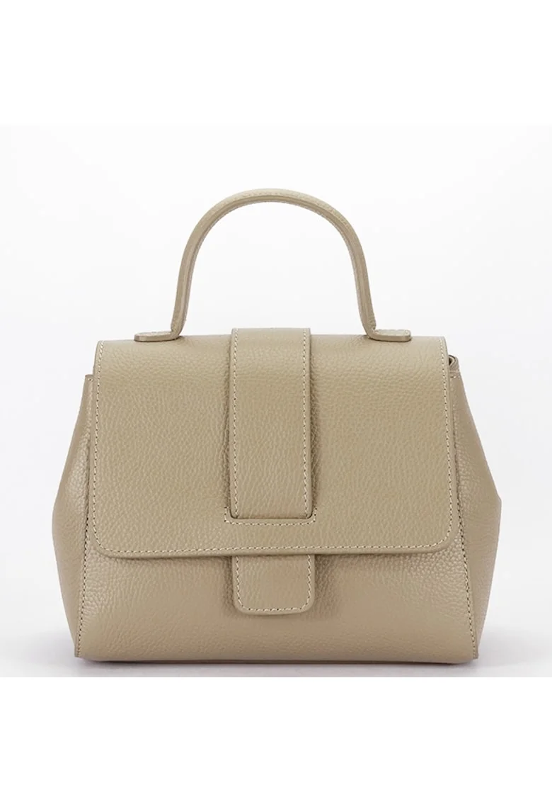 Geanta taupe din piele naturala 1047 123 17788, Maro taupe