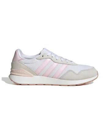 Pantofi sport Run 60s cu insertii de piele intoarsa, Alb/Maro taupe deschis