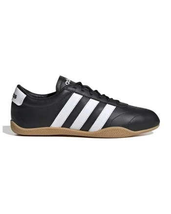 Pantofi sport cu detalii din piele Grand Court, Alb/Negru