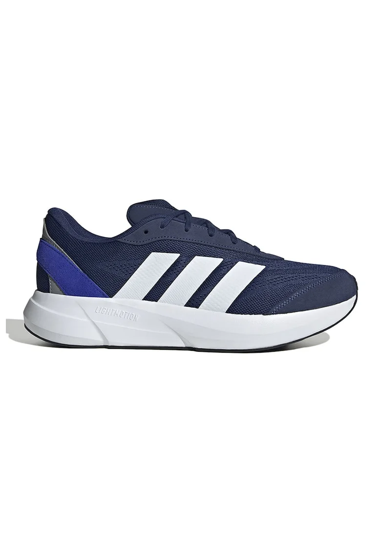 Pantofi sport cu insertii de piele intoarsa Lightshift, Alb/Bleumarin