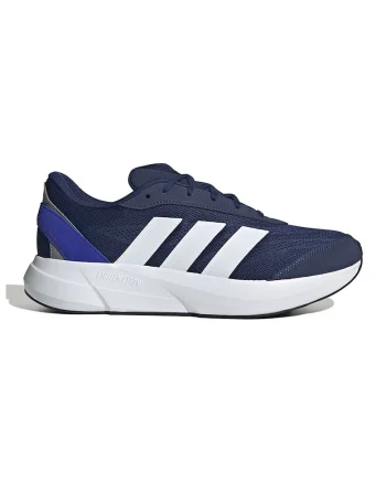 Pantofi sport cu insertii de piele intoarsa Lightshift, Alb/Bleumarin