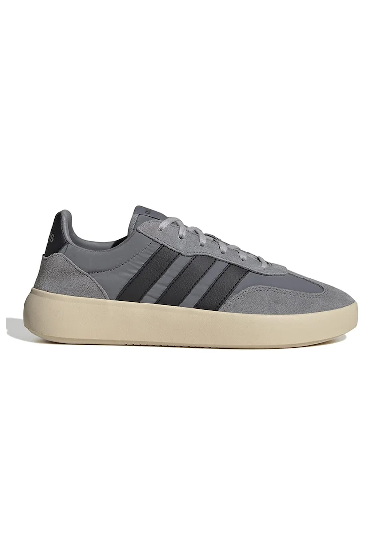 Pantofi sport Barreda Decode cu garnituri din piele intoarsa, Negru/Gri
