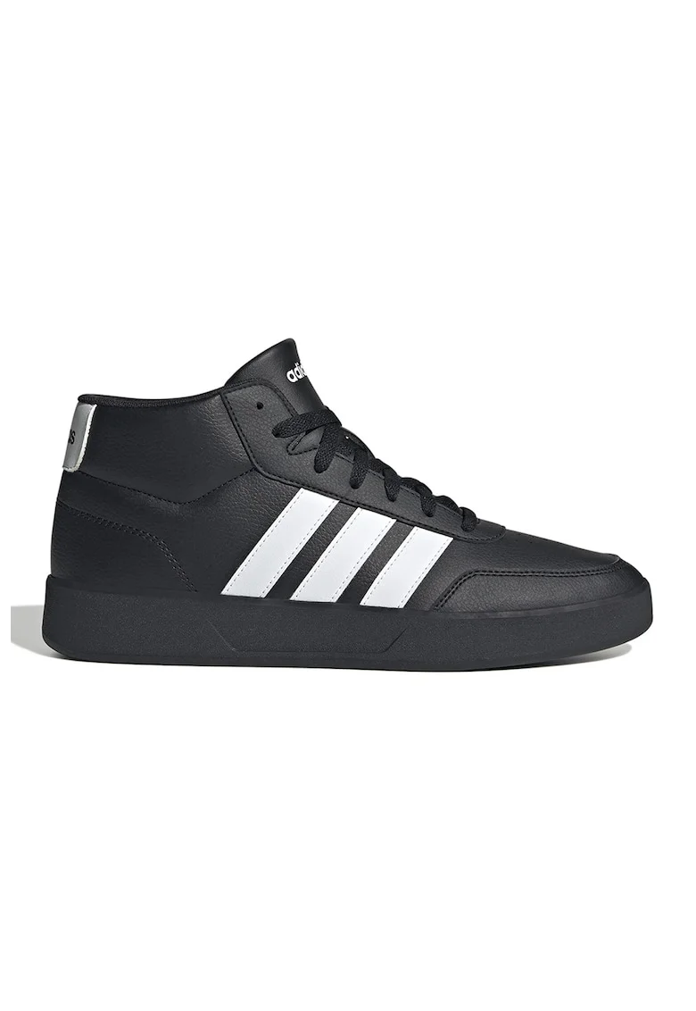 Pantofi sport inalti din piele ecologica Breaknet, Alb/Negru