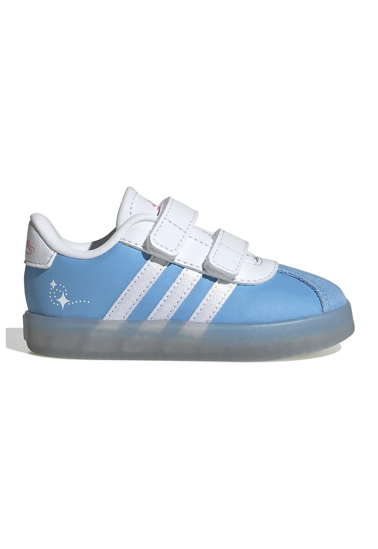 Pantofi sport cu inchidere velcro Disney Cinderella VL Court 3.0, Alb/Albastru