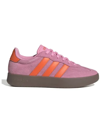 Pantofi sport Barreda din piele intoarsa cu insertii din material sintetic, Portocaliu/Roz