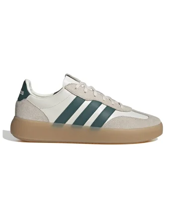 Pantofi sport de piele si piele intoarsa cu logo contrastant Barreda Decode, Verde englez/Alb murdar