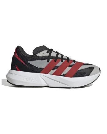 Pantofi sport Lightblaze cu insertii de piele intoarsa, Rosu/Negru/Gri inchis