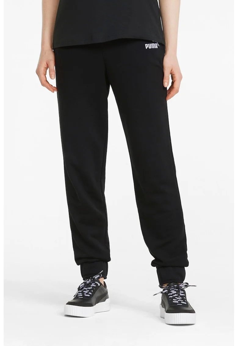 Pantaloni de trening regular fit cu buzunare laterale Essentials+, Negru