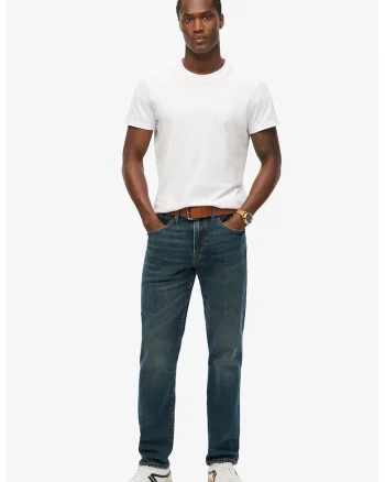 Blugi drepti slim fit din amestec de bumbac organic Vintage