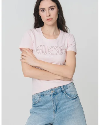 Tricou slim fit cu logo brodat