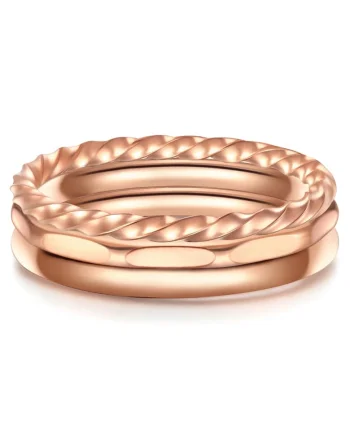 Set de inele placate cu aur de Auriudwqf, Auriu rose