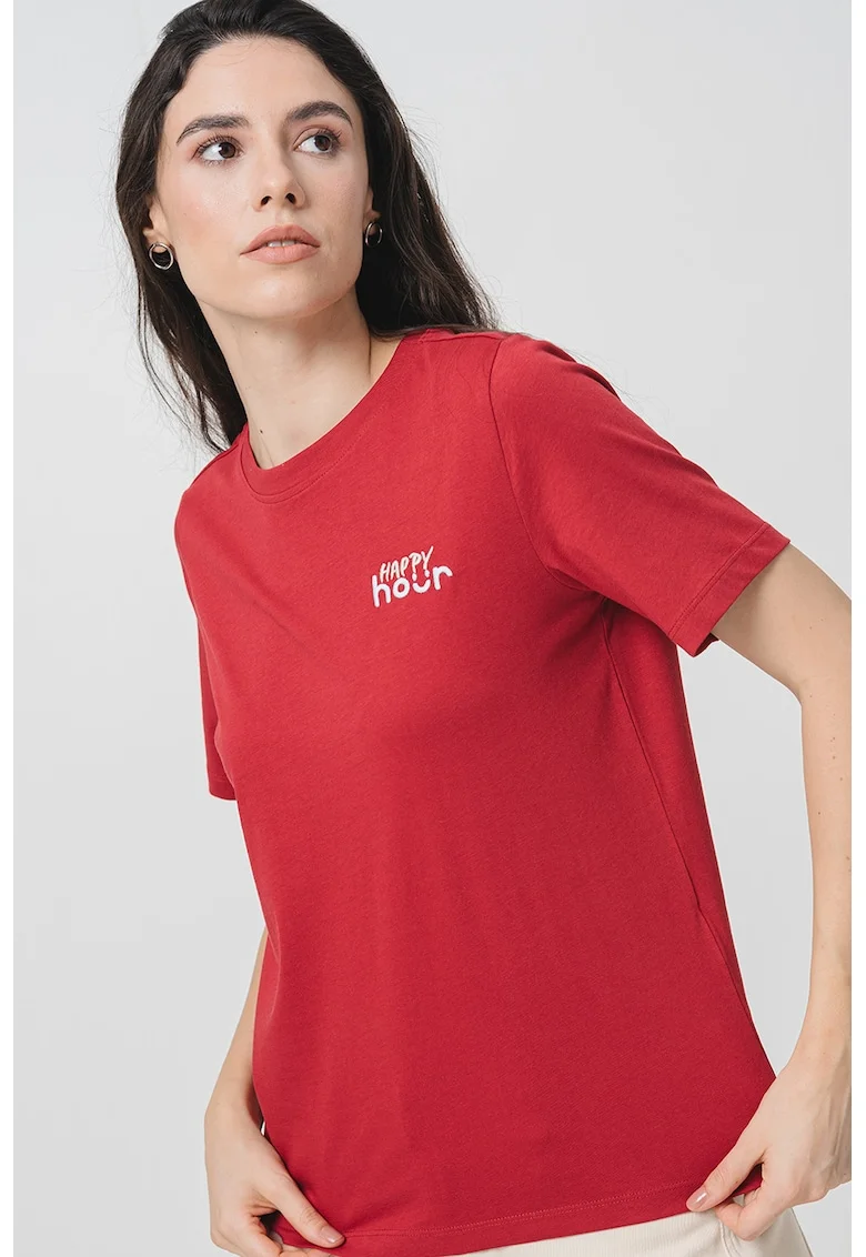 Tricou de bumbac organic, Rosu inchis