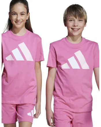 Tricou din bumbac cu imprimeu logo cauciucat, Alb/Roz