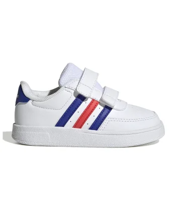 Pantofi sport din piele ecologica cu velcro Breaknet 2.0, Rosu/Alb/Albastru royal