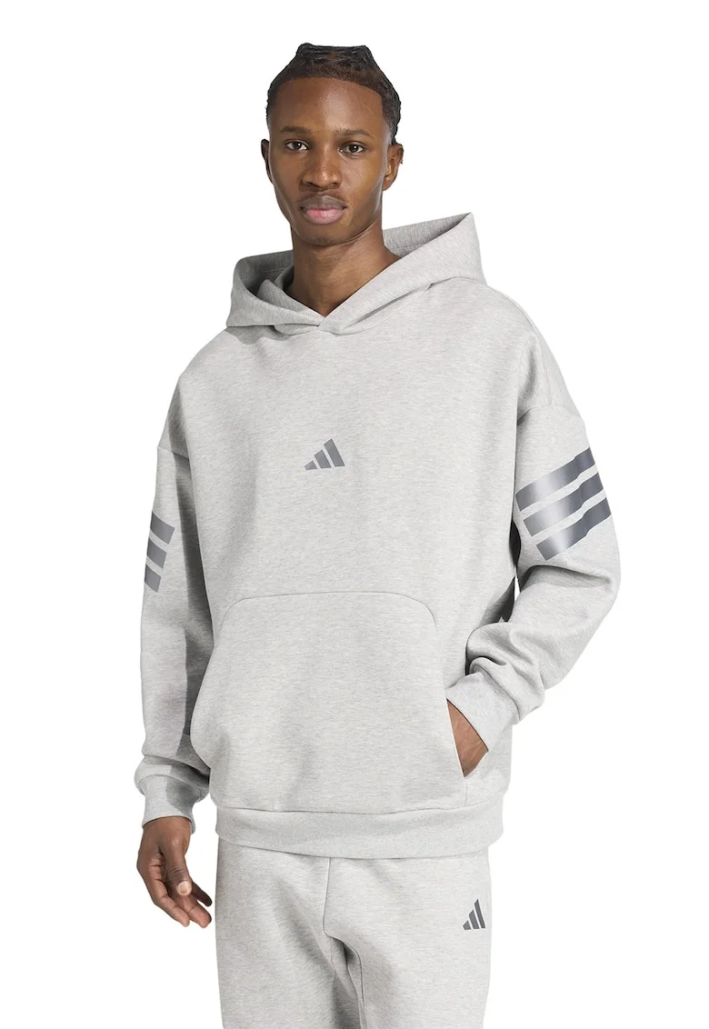 Hanorac regular fit cu logo, Gri deschis/Argintiu