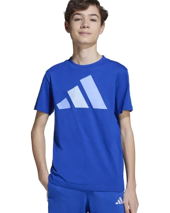 Tricou din bumbac cu imprimeu logo cauciucat, Albastru royal