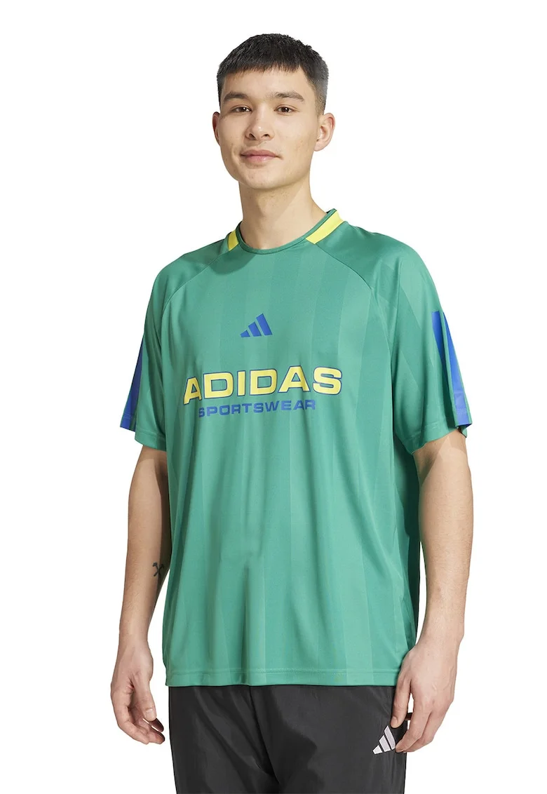 Tricou lejer cu logo, Galben pai/Verde menta