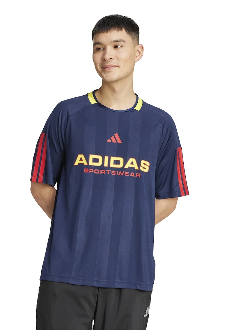 Tricou lejer cu logo, Rosu/Galben/Bleumarin