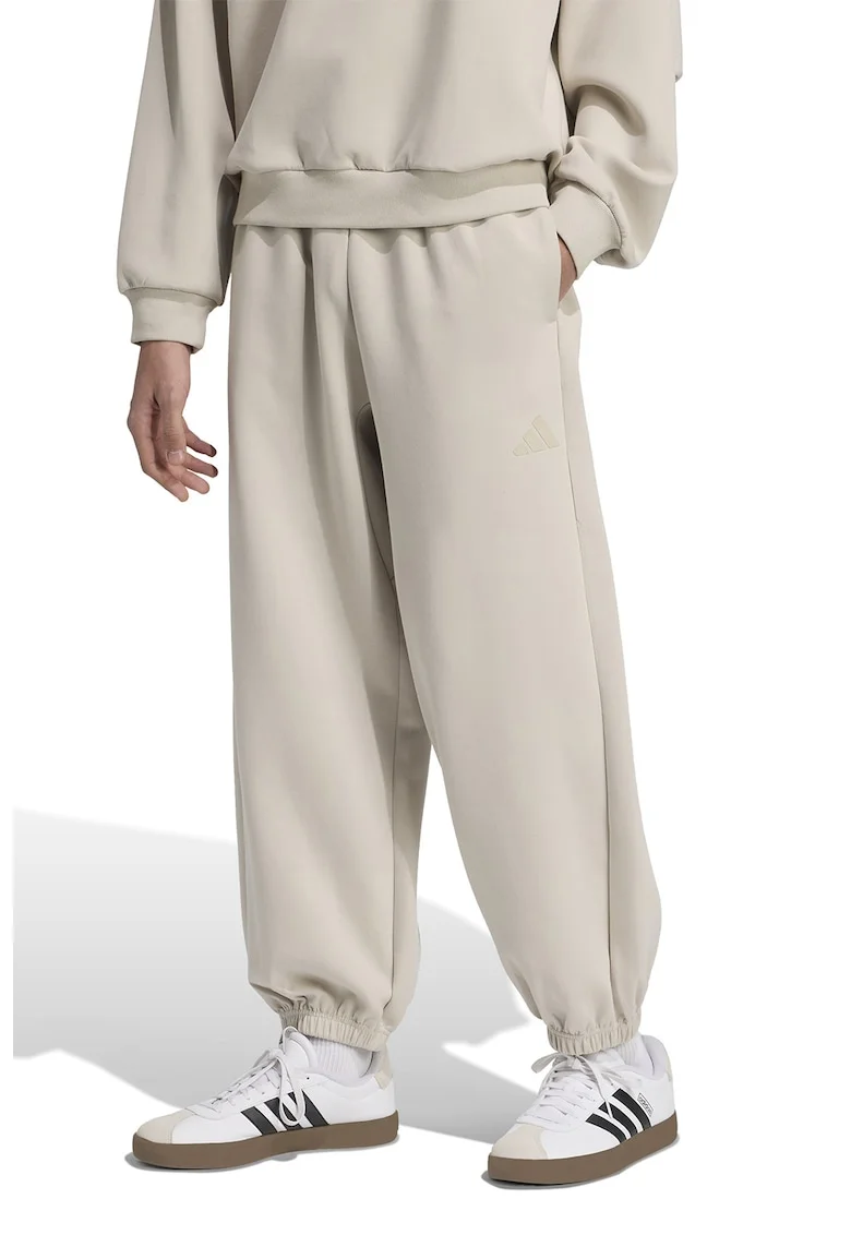 Pantaloni de trening din amestec de modal cu snururi, Bej deschis