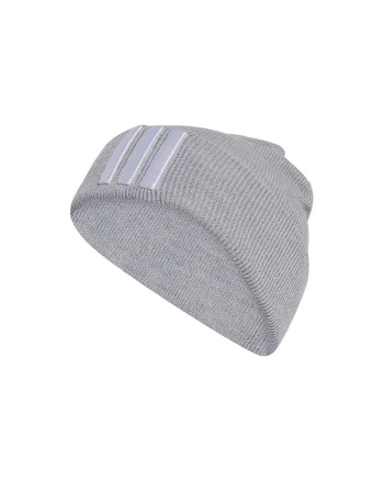Caciula unisex cu logo brodat, Gri melange