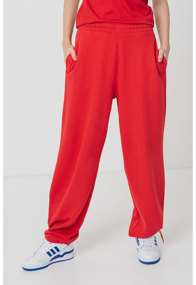 Pantaloni de trening lejeri de bumbac, Rosu vermillion
