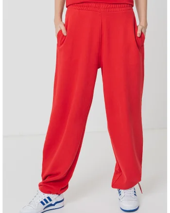 Pantaloni de trening lejeri de bumbac, Rosu vermillion