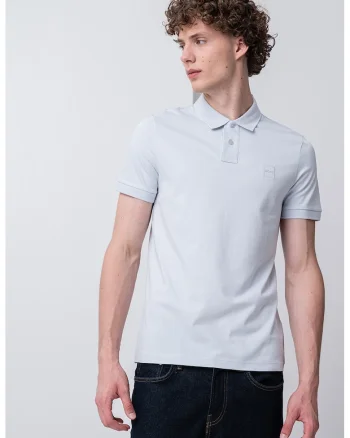 Tricou polo slim fit Passenger, Albastru glaciar