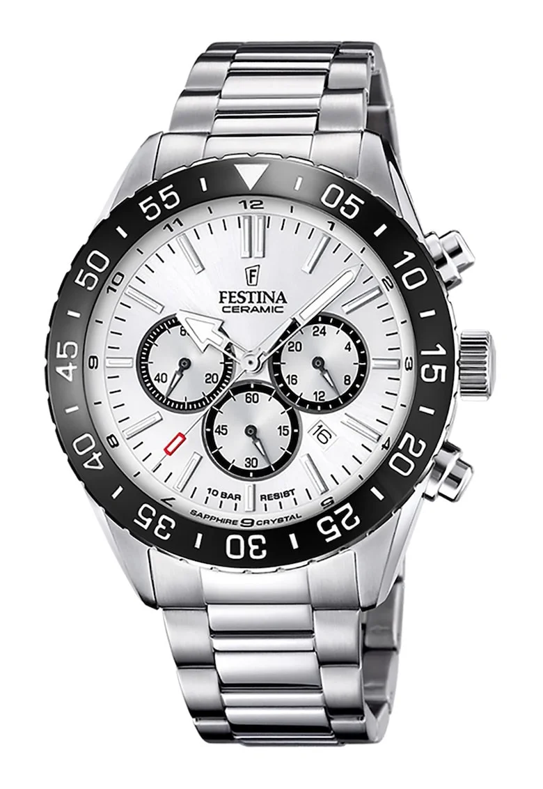 Ceas  Ceramic - 53496, Argintiu