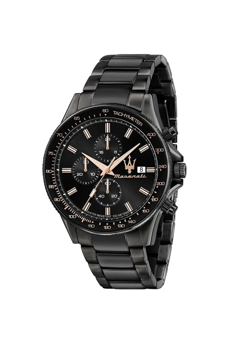 Ceas barbatesc  Quartz, 44mm, 10ATM - 37964, Negru