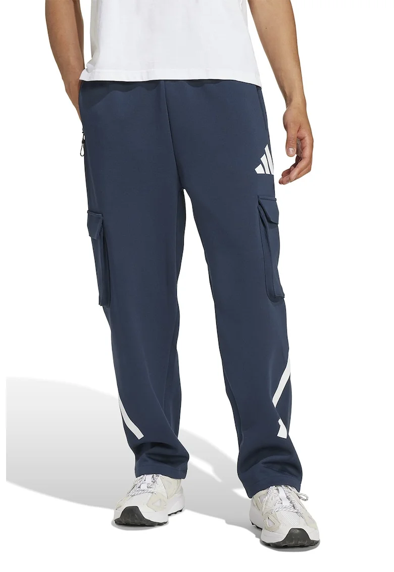 Pantaloni de trening cargo Z.N.E., Alb/Bleumarin