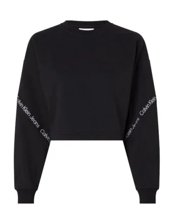 Bluza crop,  Fit, Bumbac, Negru, Negru