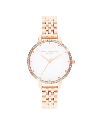 Ceas Dama,  Rainbow Bezel OB16RB21dwqf, Auriu