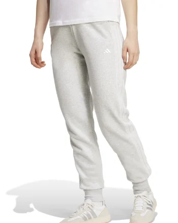 Pantaloni cu logo si buzunare laterale, Gri deschis melange