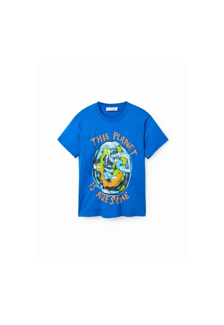 Tricou copii,  302006700, Bumbac, Albastru, Albastru