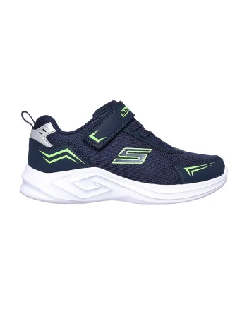 Pantofi sport cu logo si velcro Mazematics, Albastru ultramarin/Verde lime