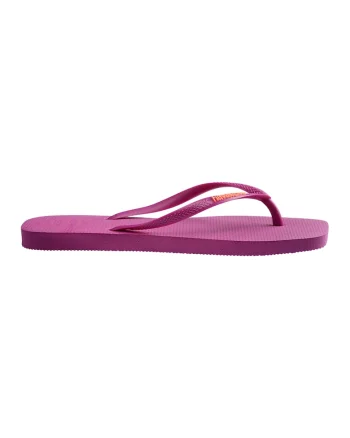Papuci flip-flop cu logo, Roz somon/Roz inchis