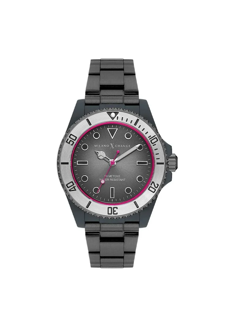 Ceas barbati  MXG1116, 43mm, fumuriu, curea otel, 5 ATM