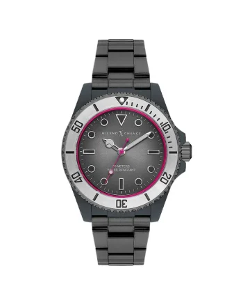 Ceas barbati  MXG1116, 43mm, fumuriu, curea otel, 5 ATM