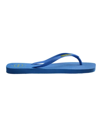 Papuci flip-flop cu logo, Albastru royal/Masliniu deschis