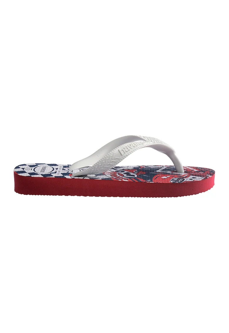 Papuci flip-flop cu tematica Cars, Alb murdar