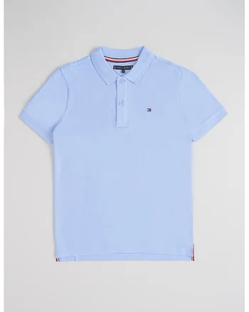 Tricou polo din bumbac Flag, Albastru lavanda