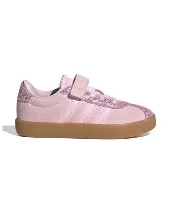 Pantofi sport VL Court 3.0 cu velcro, Violet deschis/Roz pastel