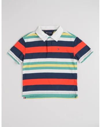 Tricou polo cu model in dungi, Multicolor