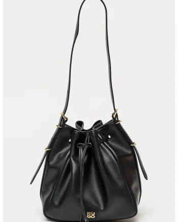 Geanta bucket de piele ecologica Neeko, Negru