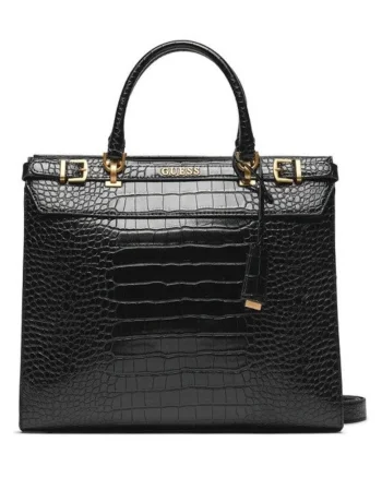 Geanta din piele cu model de piele de crocodil