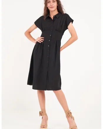 Rochie mini cu croiala A, Negru
