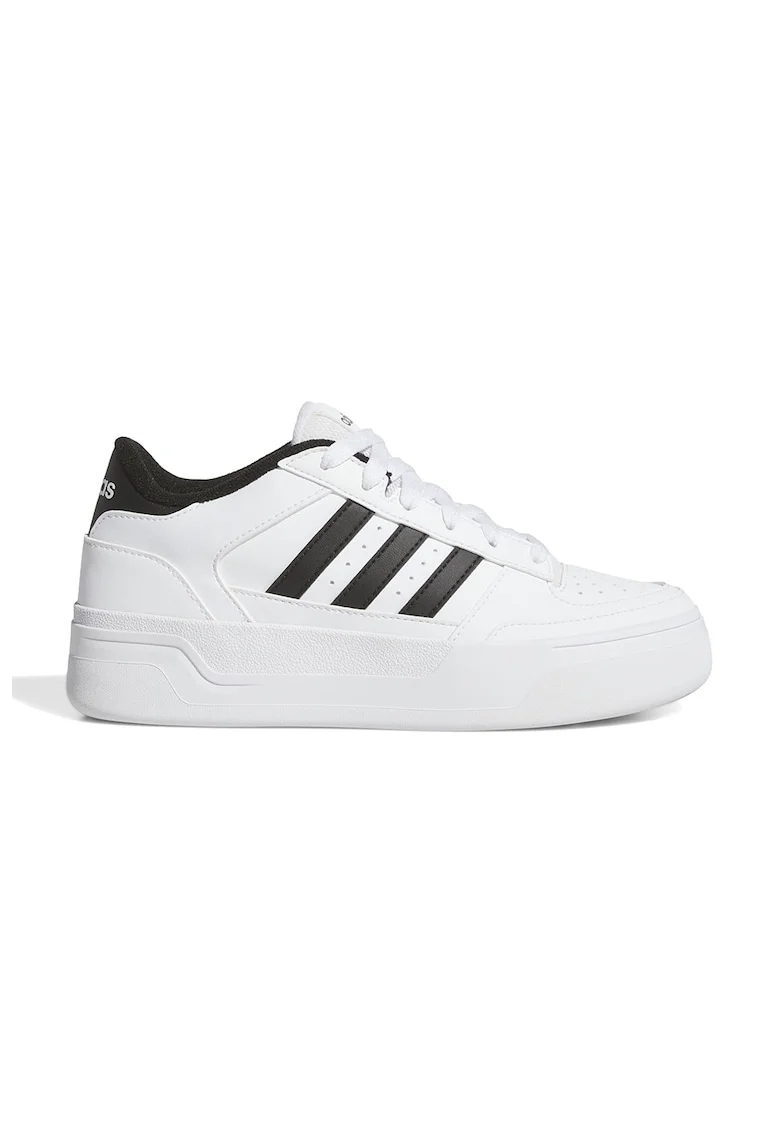 Pantofi sport Break Star flatform de piele ecologica, Negru/Alb optic
