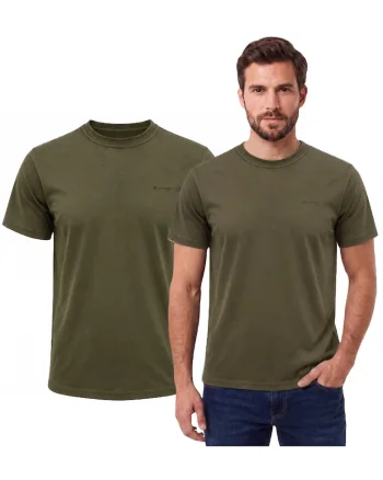 Tricou din bumbac cu decolteu la baza gatului
