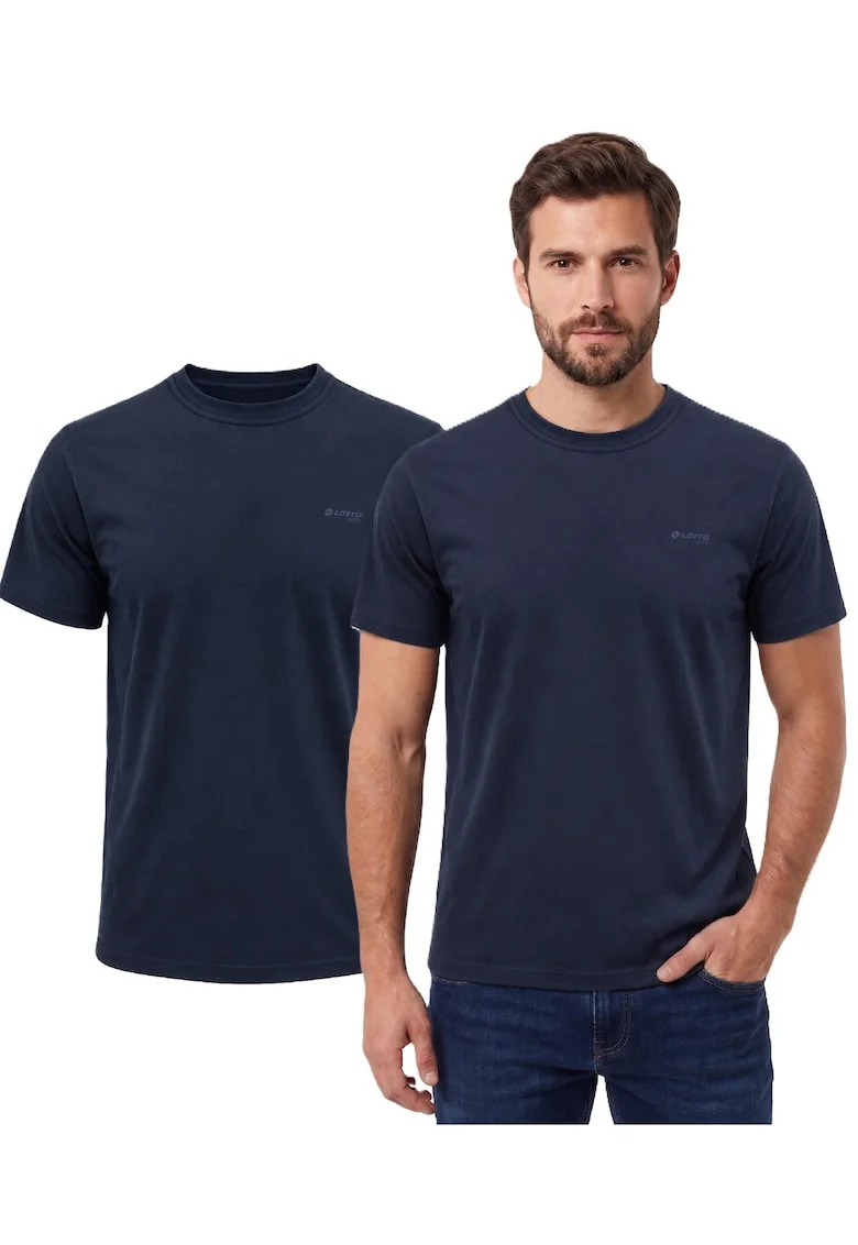 Tricou regular fit din bumbac cu logo discret