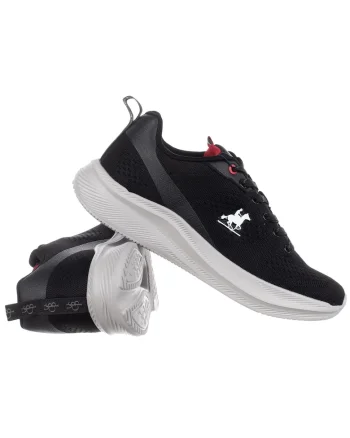 Pantofi sport cu aspect tricotat si sireturi